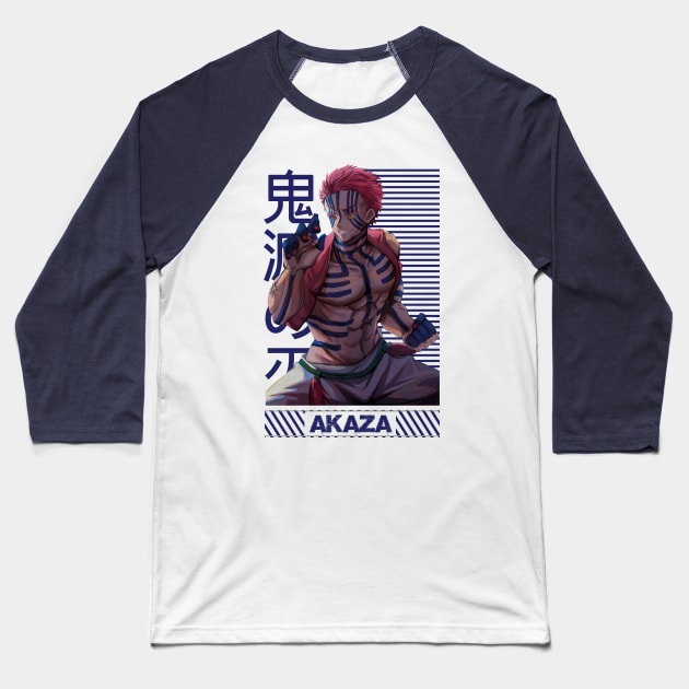 Akaza - Demon Slayer Baseball T-Shirt by Hani-Clothing